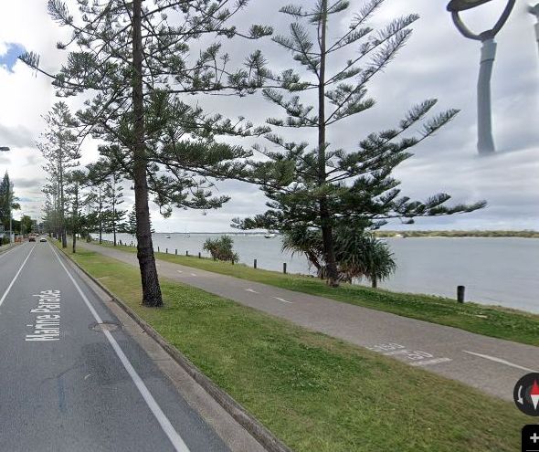 Street view of 418 Marine Pde, Biggera Waters QLD