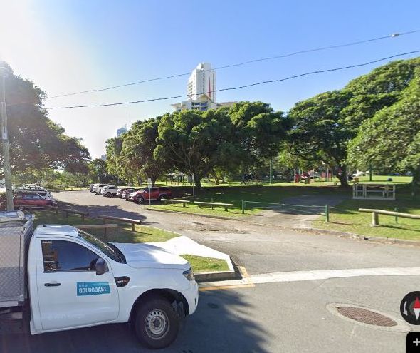 Cannes Avenue, Surfers Paradise from the kerb
